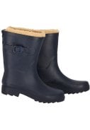 Donkerblauwe gevoerde damesregenlaars Rubber Rain Boots van XQ 3