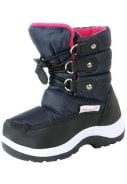 Donkerblauwe gevoerde snowboot 1