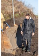 Donkerblauwe halflange regenjas van Lyngsøe Rainwear 6