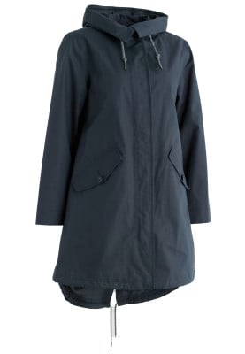 Donkerblauwe (Inkwell) dames regenjas Seafaring Coat Seasalt