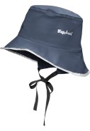 Donkerblauwe kinder regenhoed fleece gevoerd van Playshoes