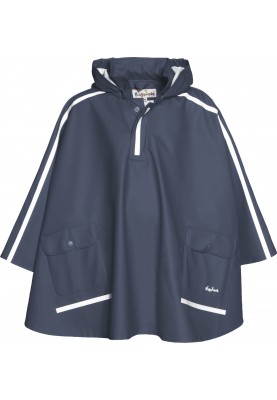 Donkerblauwe kinder regenponcho van Playshoes