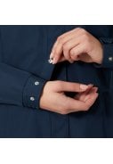 Donkerblauwe lange dames regenjas Aden van Helly Hansen 5