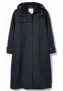 Donkerblauwe lange regenjas / trenchcoat Fernhall van Joules 1