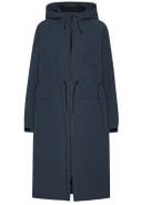 Donkerblauwe lange winterjas Thermy van Ilse Jacosen 1