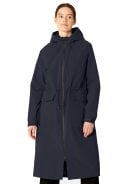 Donkerblauwe lange winterjas Thermy van Ilse Jacosen 2
