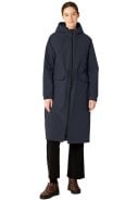 Donkerblauwe lange winterjas Thermy van Ilse Jacosen 4