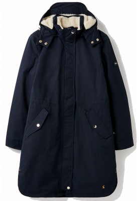 Donkerblauwe Loxley Cosy regenjas / parka van Joules