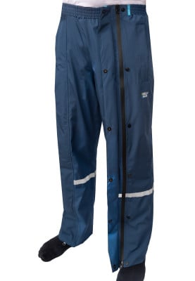 Donkerblauwe regenbroek met volledige rits van Hello Rain