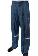 Donkerblauwe regenbroek met volledige rits van Hello Rain