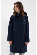 Donkerblauwe regenjas Danewest Wind Rain Parka van Danefae 4