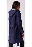 Donkerblauwe regenjas / trenchcoat Lanbro van Tantä 4