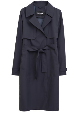 Donkerblauwe regenjas / trenchcoat Tage van Tantä