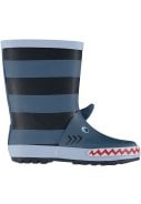 Blauwe 3d Haai design regenlaars van XQ Footwear