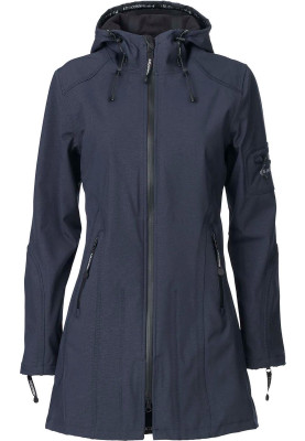 Donkerblauwe softshell regenjas van Ilse Jacosen