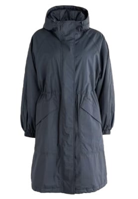 Donkerblauwe (Squid Ink) dames regenjas Path Maker Coat van Seasalt