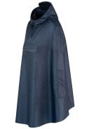 Donkerblauwe Unisex waterdichte poncho Haps van Bjornson 6