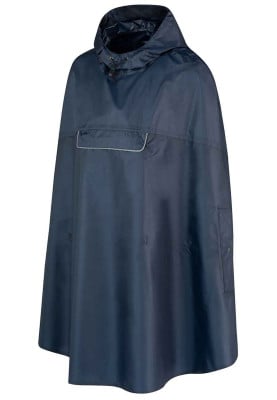 Donkerblauwe Unisex waterdichte poncho Haps van Bjornson