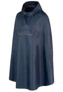 Donkerblauwe Unisex waterdichte poncho Haps van Bjornson 1