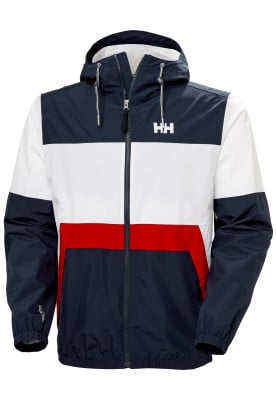 Donkerblauwe / witte heren regenjas Koster van Helly Hansen 