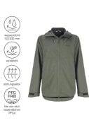 Donker groene functionele dames regenjas Josi van Pro-X Elements 3
