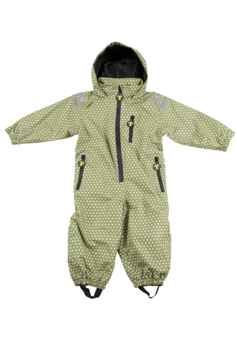 Ongepast haalbaar Draai vast Ducksday regenpak Funky Green met sterren print - Kinderregenkleding