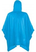 Eenvoudige blauwe kinder regenponcho 1