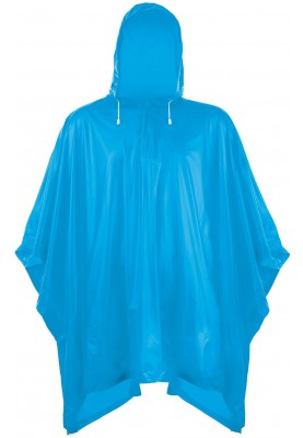 Eenvoudige blauwe regenponcho