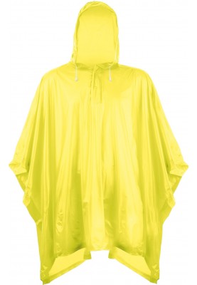 Eenvoudige gele regenponcho