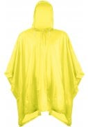 Eenvoudige gele regenponcho