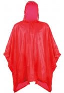 Eenvoudige rode kinder regenponcho