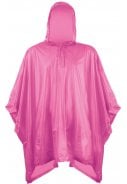 Eenvoudige roze kinder regenponcho 1