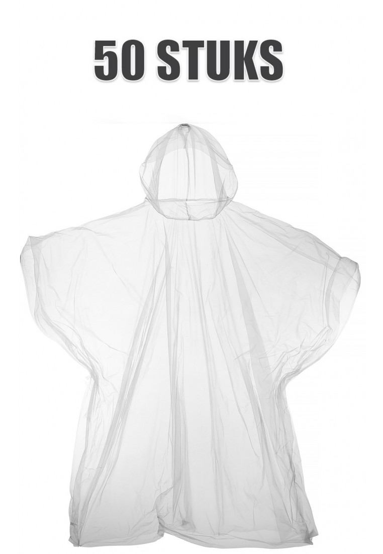 Eenvoudige wegwerp kinder regenponcho s 50 stuks