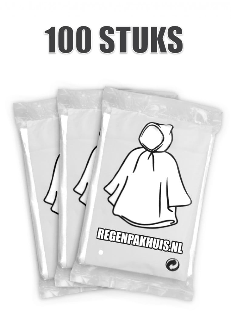 woede Leuk vinden goedkeuren Eenvoudige wegwerp poncho's (100 stuks) - Wegwerp poncho's