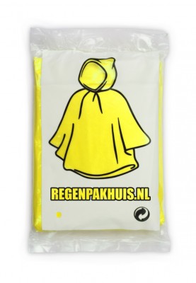 Eenvoudige wegwerp poncho Geel