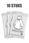 Eenvoudige wegwerp regenponcho's (10 stuks)