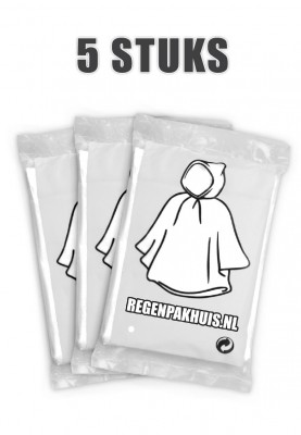 Transparante wegwerp regenponcho's (5 stuks) 