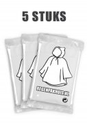 Transparante wegwerp regenponcho's (5 stuks) 