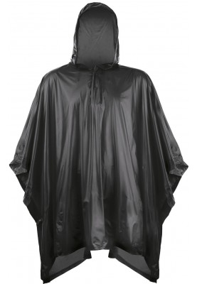 Eenvoudige zwarte kinder regenponcho