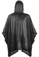 Eenvoudige zwarte kinder regenponcho