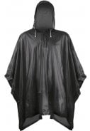 Eenvoudige zwarte regenponcho