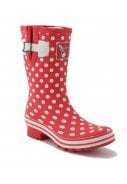 Regenlaars rood met witte stip kort model van Evercratures