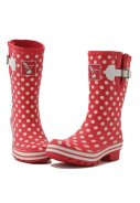 Regenlaars rood met witte stip kort model van Evercratures 2