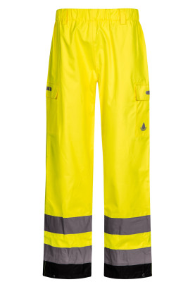 Fel gele ademende Hi-Vis regenbroek van Lyngsøe Rainwear