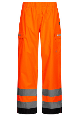 Fel oranje ademende Hi-Vis regenbroek van Lyngsøe Rainwear