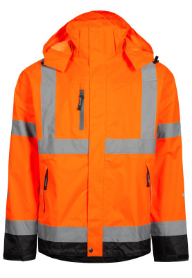 Fel oranje ademende regenjas van Lyngsøe Rainwear