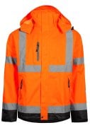 Fel oranje ademende regenjas van Lyngsøe Rainwear