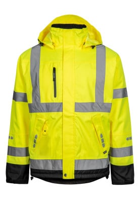 Fluor Geel/zwart Hi-Vis Craftman Winterjas Lyngsøe Rainwear
