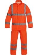 Fluor oranje 2-delig Oxford/Nylon regenpak met reflectie