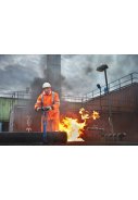 Fluor oranje vlam vertragende regenjas van Lyngsøe Rainwear 3